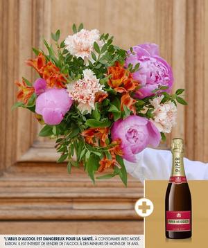 Harmonie et sa bouteille de Champagne PIPER-HEIDSIECK 37,5cl offre à 49,99€ sur Monceau Fleurs