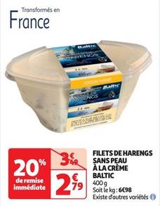 Baltic - Filets De Harengs Sans Peau À La Crème offre à 2,79€ sur Auchan Supermarché