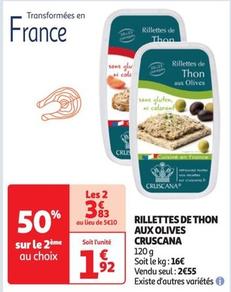 Cruscana - Rillettes De Thon Aux Olives offre à 2,55€ sur Auchan Supermarché