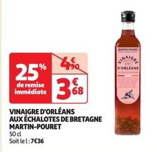 Martin Pouret - Vinaigre D'Orléans Aux Échalotes De Bretagne  offre à 3,68€ sur Auchan Supermarché