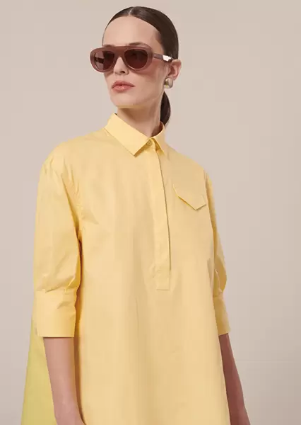 Top Tallulahjaune en popeline offre à 98€ sur Tara Jarmon