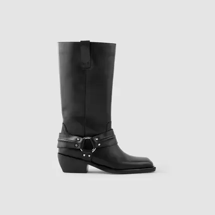 Bottes biker en cuir offre à 495€ sur Sandro