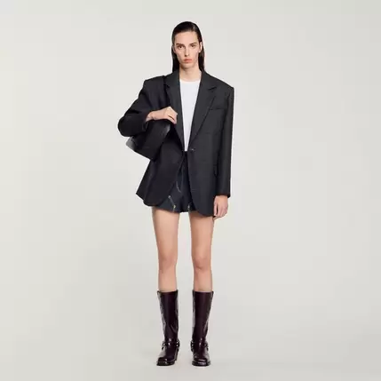 Veste de costume à carreaux offre à 395€ sur Sandro