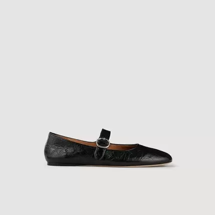 Ballerines en cuir brillant offre à 225€ sur Sandro