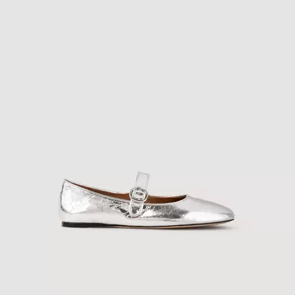 Ballerines en cuir brillant offre à 225€ sur Sandro