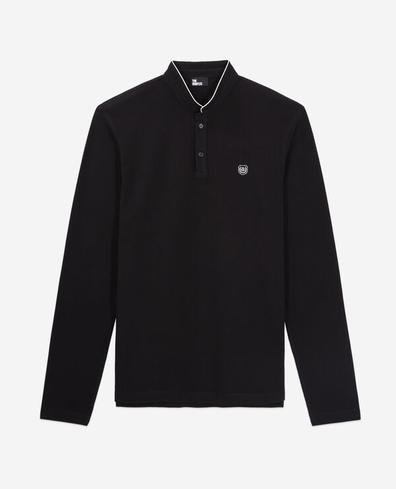 Polo noir en coton offre à 60€ sur The Kooples