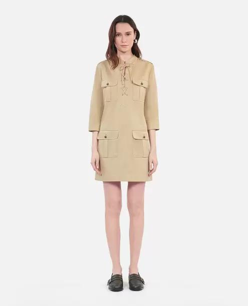 Robe saharienne courte beige offre à 295€ sur The Kooples