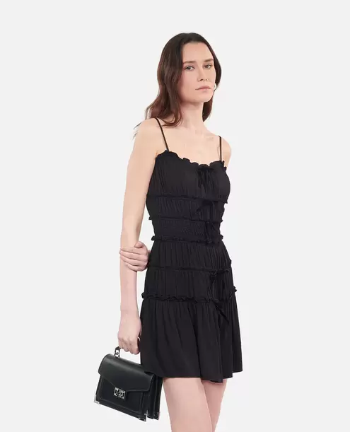 Robe courte avec nœuds noire offre à 195€ sur The Kooples