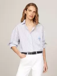 Chemise oversize à rayures offre à 104€ sur Tommy Hilfiger