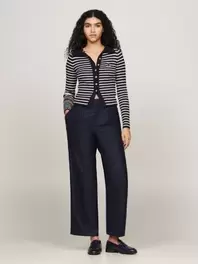 Pantalon ample en laine mélangée à blason offre à 290€ sur Tommy Hilfiger