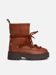 Bottes de neige en shearling à lacets offre à 199,9€ sur Tommy Hilfiger