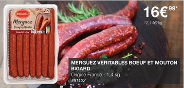 Bigard - Merguez Veritables Boeuf Et Mouton offre à 16,99€ sur Costco
