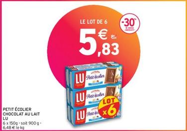 Lu - Petit Écolier Chocolat Au Lait offre à 5,83€ sur Intermarché