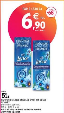 Lenor - Parfum De Linge Envolée D'Air Doses offre à 5,23€ sur Intermarché