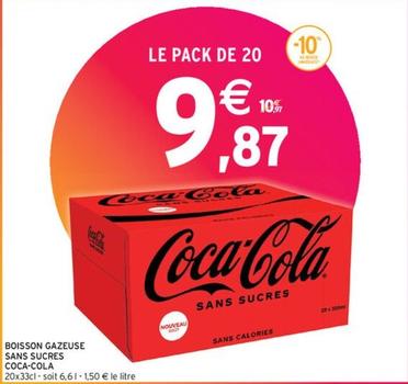 Coca Cola - Boisson Gazeuse Sans Sucres offre à 9,87€ sur Intermarché