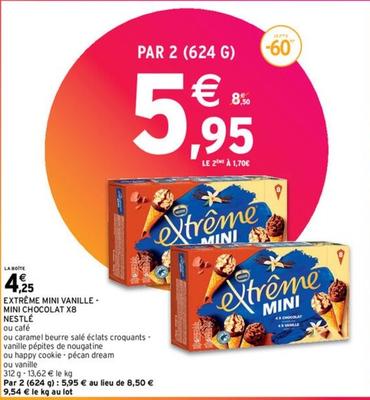 Nestlé - Extreme Mini Vanille Mini Chocolat offre à 4,25€ sur Intermarché