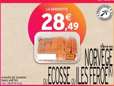 8 Paves De Saumon Sans Aretes offre à 28,49€ sur Intermarché