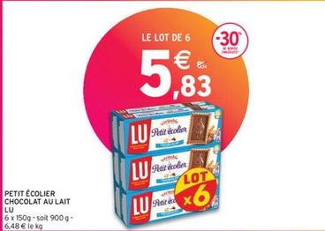 Lu - Petit Écolier Chocolat Au Lait offre à 5,83€ sur Intermarché