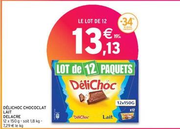 Delacre - Délichoc Chococlat Lait offre à 13,13€ sur Intermarché