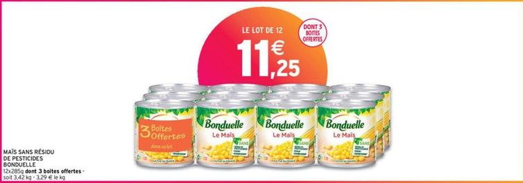 Bonduelle - Maïs Sans Résidu De Pesticides offre à 11,25€ sur Intermarché