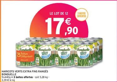 Bonduelle - Haricots Verts Extra Fins Rangés offre à 17,9€ sur Intermarché