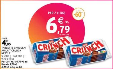 Nestlé - Tablette Chocolat Au Lait Crunch offre à 6,79€ sur Intermarché
