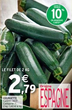 Courgette offre à 2,79€ sur Intermarché