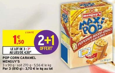 Menguy's - Pop Corn Caramel offre à 1,5€ sur Intermarché