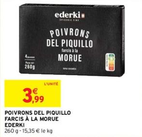 Ederki - Poivrons Del Piquillo Farcis À La Morue offre à 3,99€ sur Intermarché