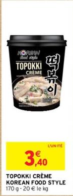 Korean Food Style - Topokki Crème  offre à 3,4€ sur Intermarché