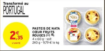 Pasteis De Nata Cœur Fruits Rouges offre à 2,35€ sur Intermarché