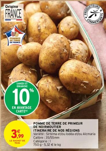 Pomme De Terre De Primeur De Noirmoutier Itineraire De Nos Régions offre à 3,99€ sur Intermarché
