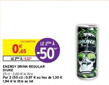 Diuke - Energy Drink Regular  offre à 0,65€ sur Intermarché