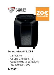 Powershred LX85  offre à 20€ sur LDLC