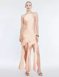 Kalina Cascading Ruffle Dress offre à 248€ sur BCBG Maxazria