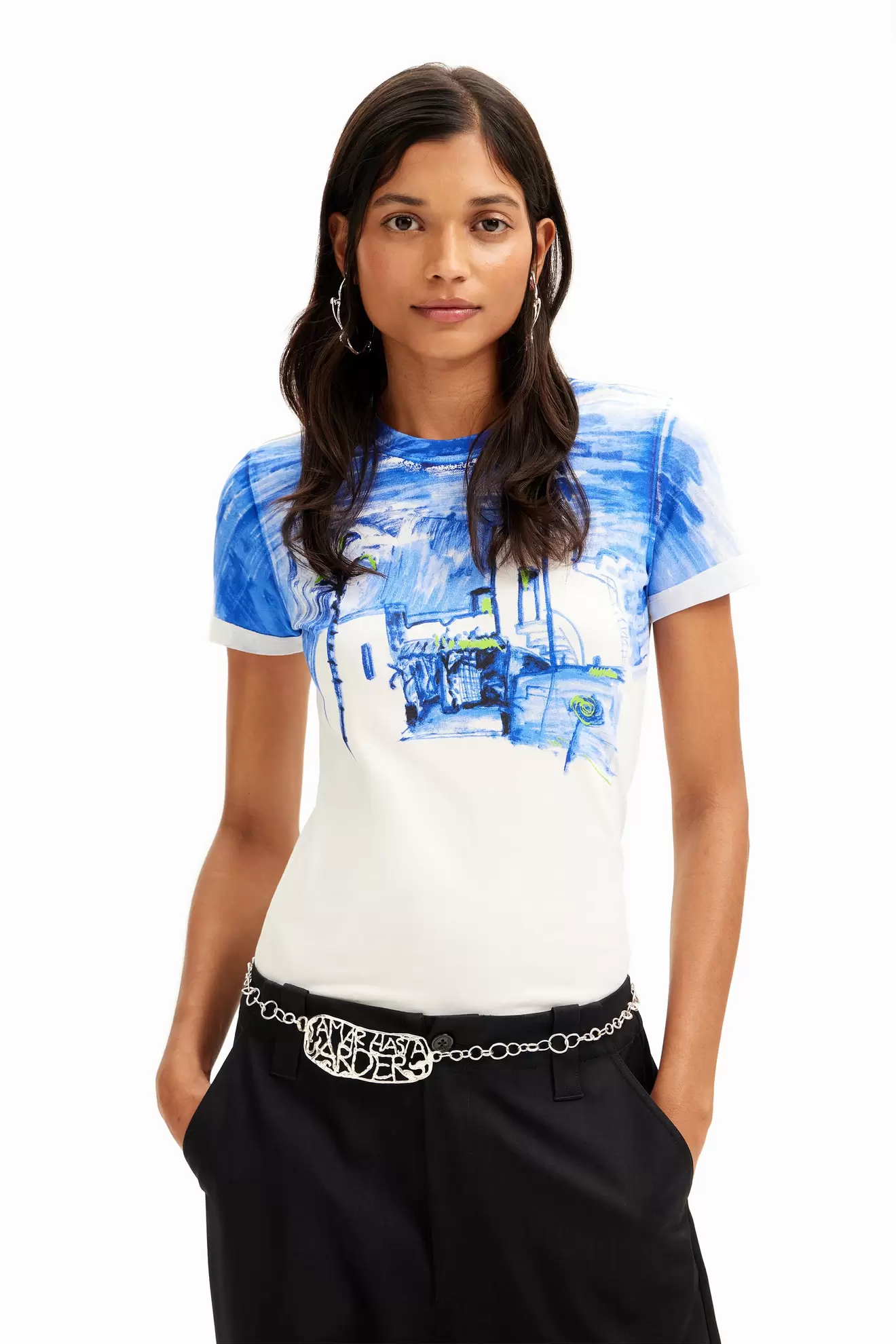 T-shirt paysage méditerranéen offre à 34,96€ sur Desigual