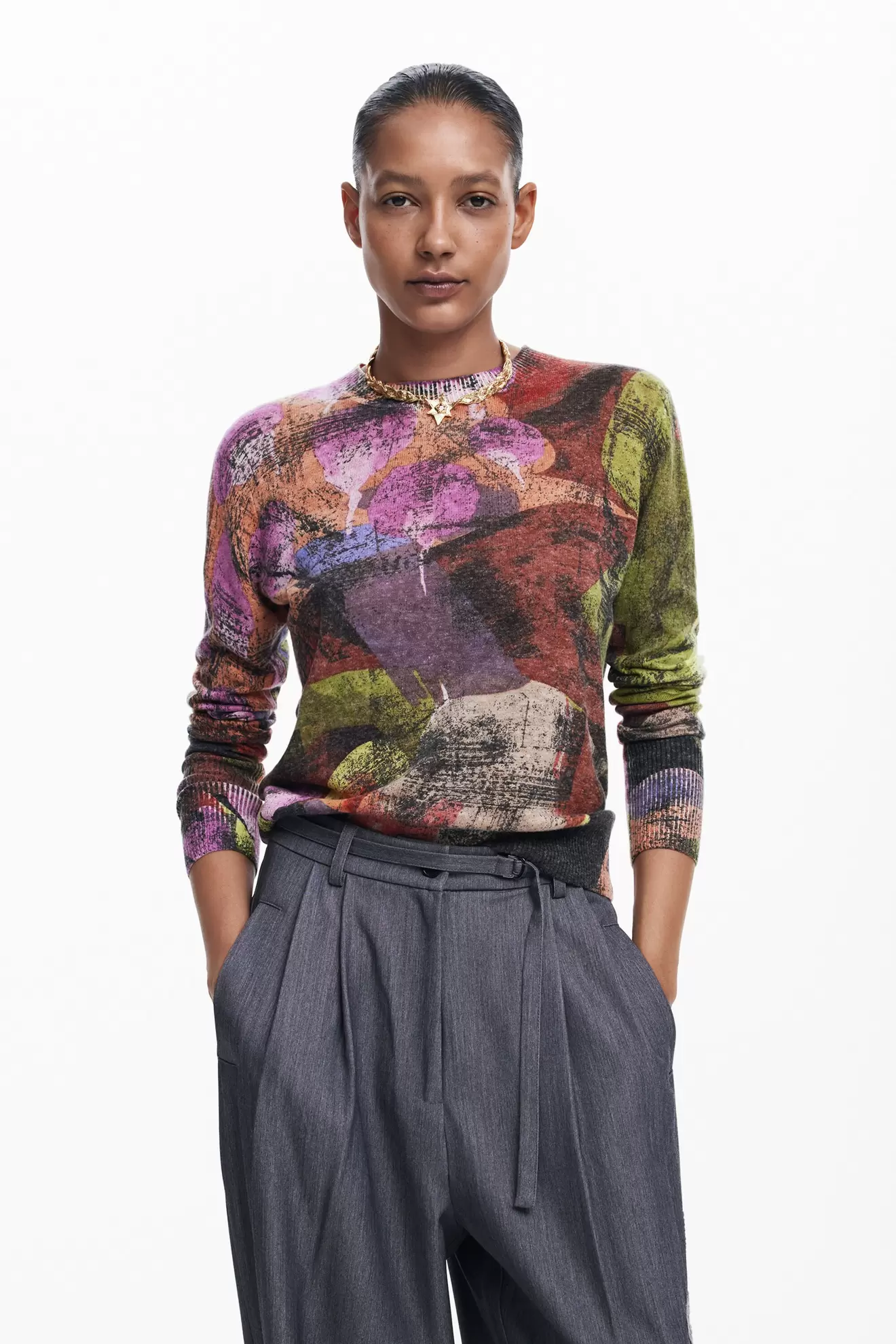 Pull imprimé M. Christian Lacroix offre à 55,96€ sur Desigual