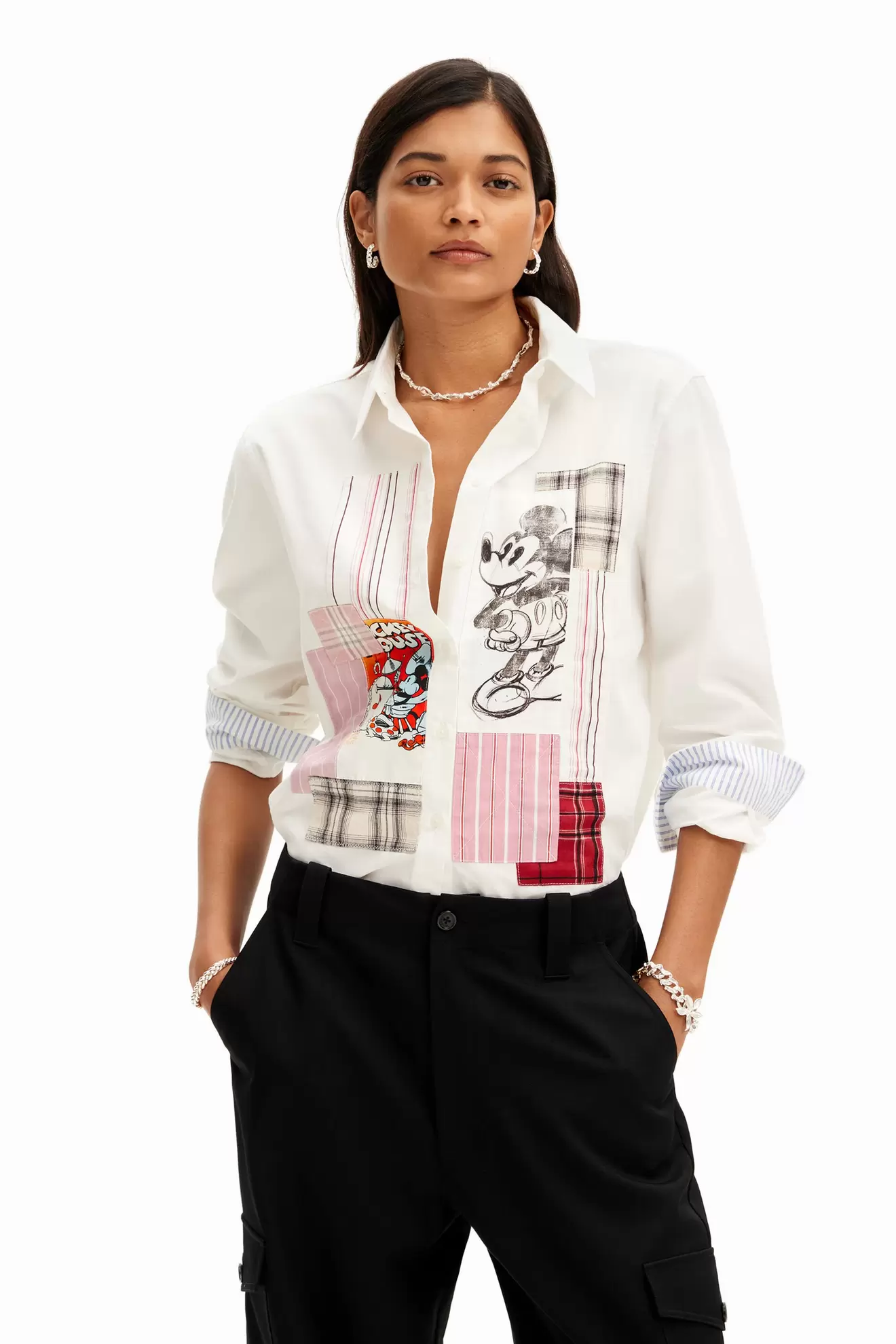 Chemise patchwork Mickey Mouse offre à 69,96€ sur Desigual