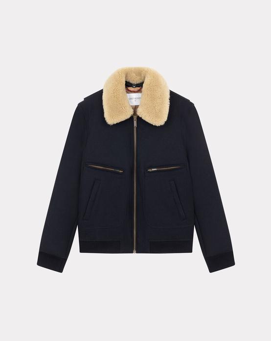 Manteau gyver laine bleu marine offre à 245€ sur Chevignon