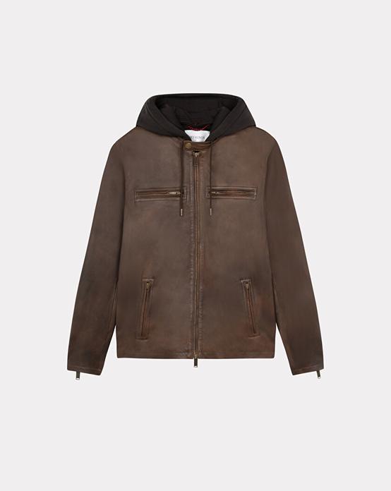 Blouson en cuir wheel cacao offre à 285€ sur Chevignon