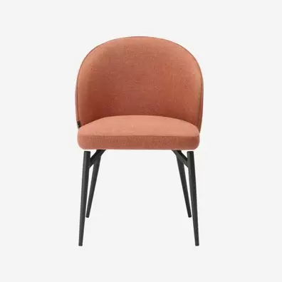 Spinne -  Lot de 2 chaises en tissu et métal - Terracotta offre à 259€ sur Habitat