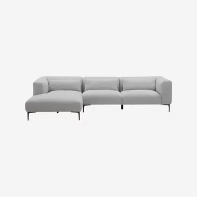 Tessie -  Canapé d'angle gauche en tissu - Gris clair offre à 1730€ sur Habitat