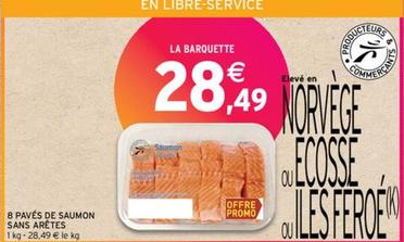 8 Paves De Saumon Sans Aretes offre à 28,49€ sur Intermarché Contact