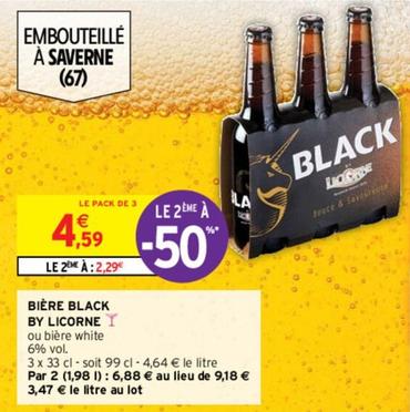  Licorne - Bière Black  offre à 4,59€ sur Intermarché Contact