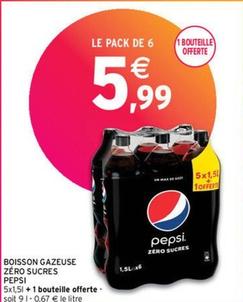 Pepsi - Boisson Gazeuse Zéro Sucres offre à 5,99€ sur Intermarché Contact