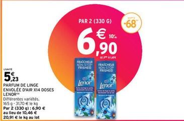 Lenor - Parfum De Linge Envolée D'Air Doses offre à 5,23€ sur Intermarché Express