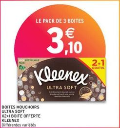 Kleenex - Boites Mouchoirs Ultra Soft Boite Offerte offre à 3,1€ sur Intermarché Express