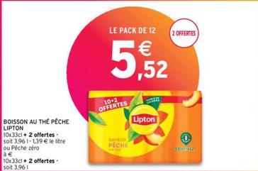 Lipton - Boisson Au Thé Pêche offre à 5,52€ sur Intermarché Express