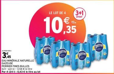 Perrier - Eau Minérale Naturelle Gazeuse Fines Bulles offre à 3,45€ sur Intermarché Express