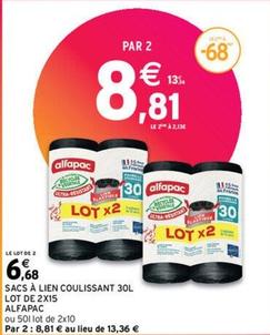 Lea - Sacs À Lien Coulissant offre à 6,68€ sur Intermarché Hyper